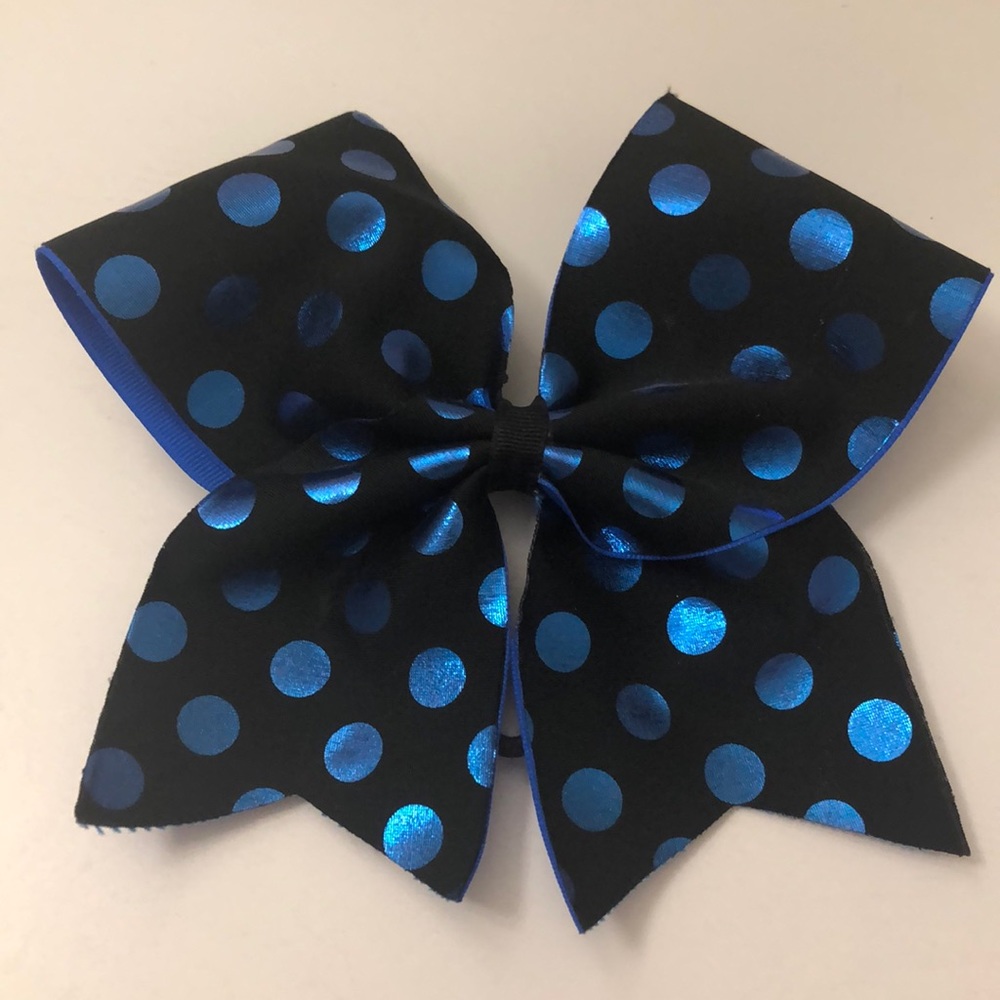 Customized cheer bow with polka dots